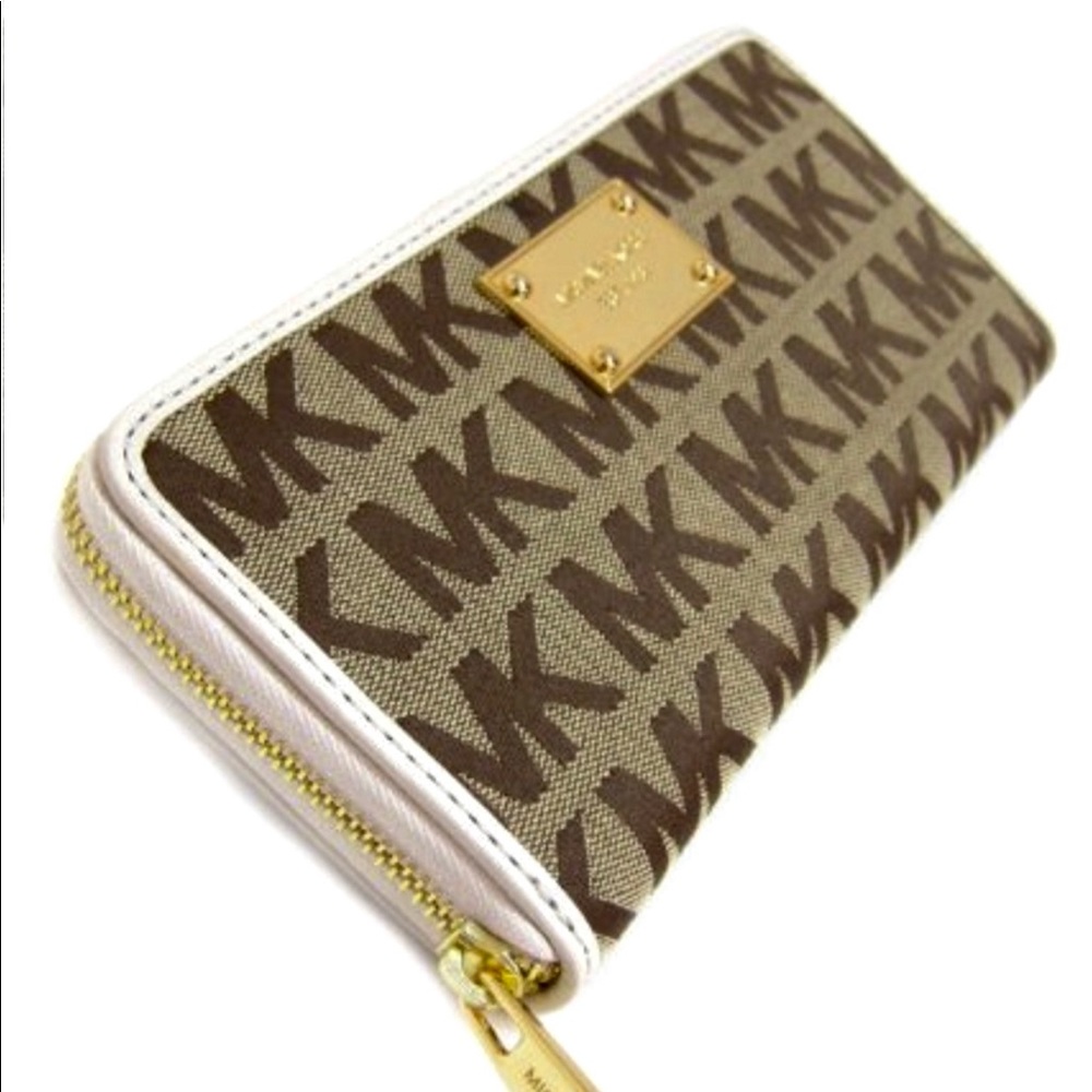 Michael Kors MK Logo Zip Continental Wallet